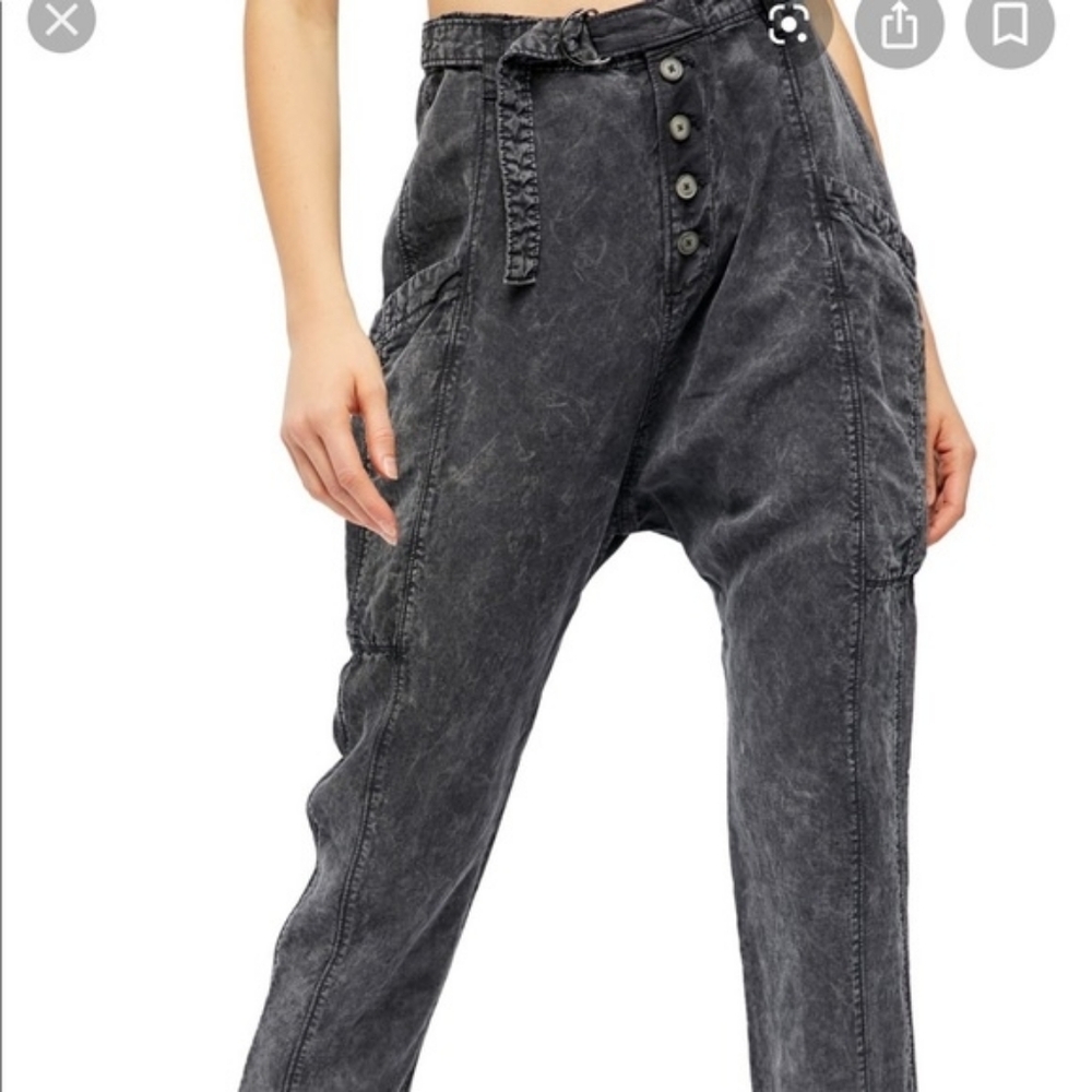 :🩷"Desert Daze" Harem Charcoal Pants", By"Free People" ✨️ - Picture 2 of 16